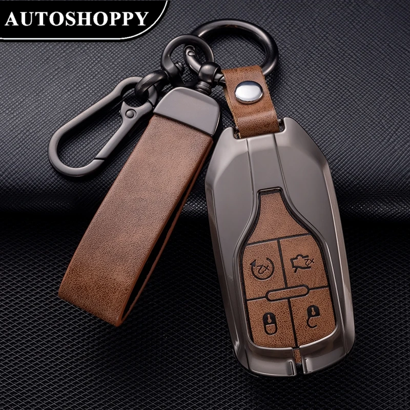 

Metal Alloy Car Key Cover Case Protect Shell Holder Set For Maserati Ghibli President Grecale Levante GranTurismo Quattroporte