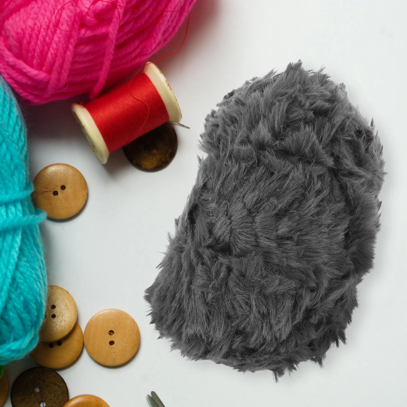 

2 PCS Imitation Mink Wool Yarn Faux Soft Chunky for Hand Knitting Crochet Crocheting Roving