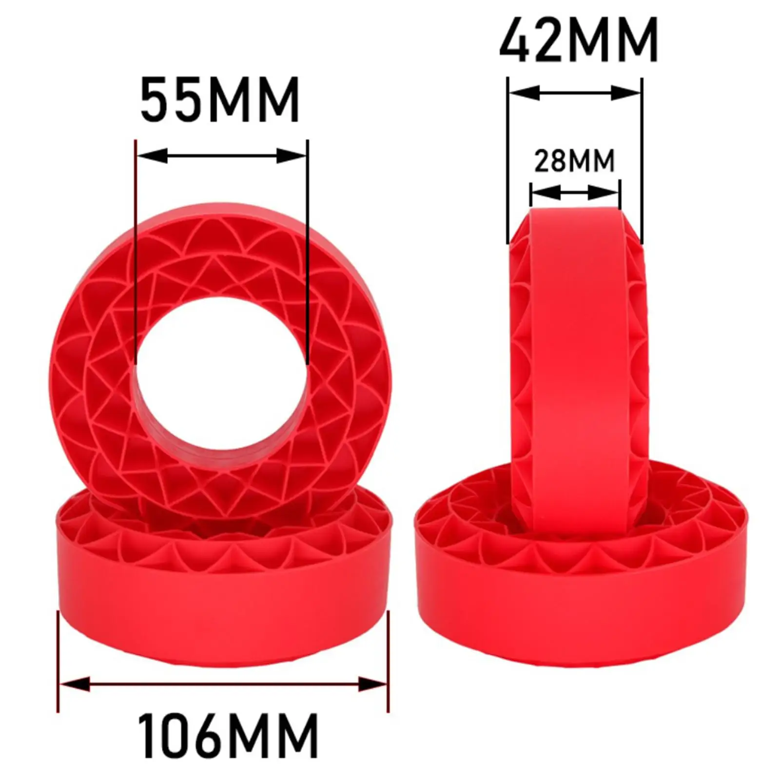 Foam Tire Inserts para RC Car, Foam Insert, Crawler Truck, Acessório DIY, Hobby Car, 1, 10 Scale, 4 Pcs, 1.9"