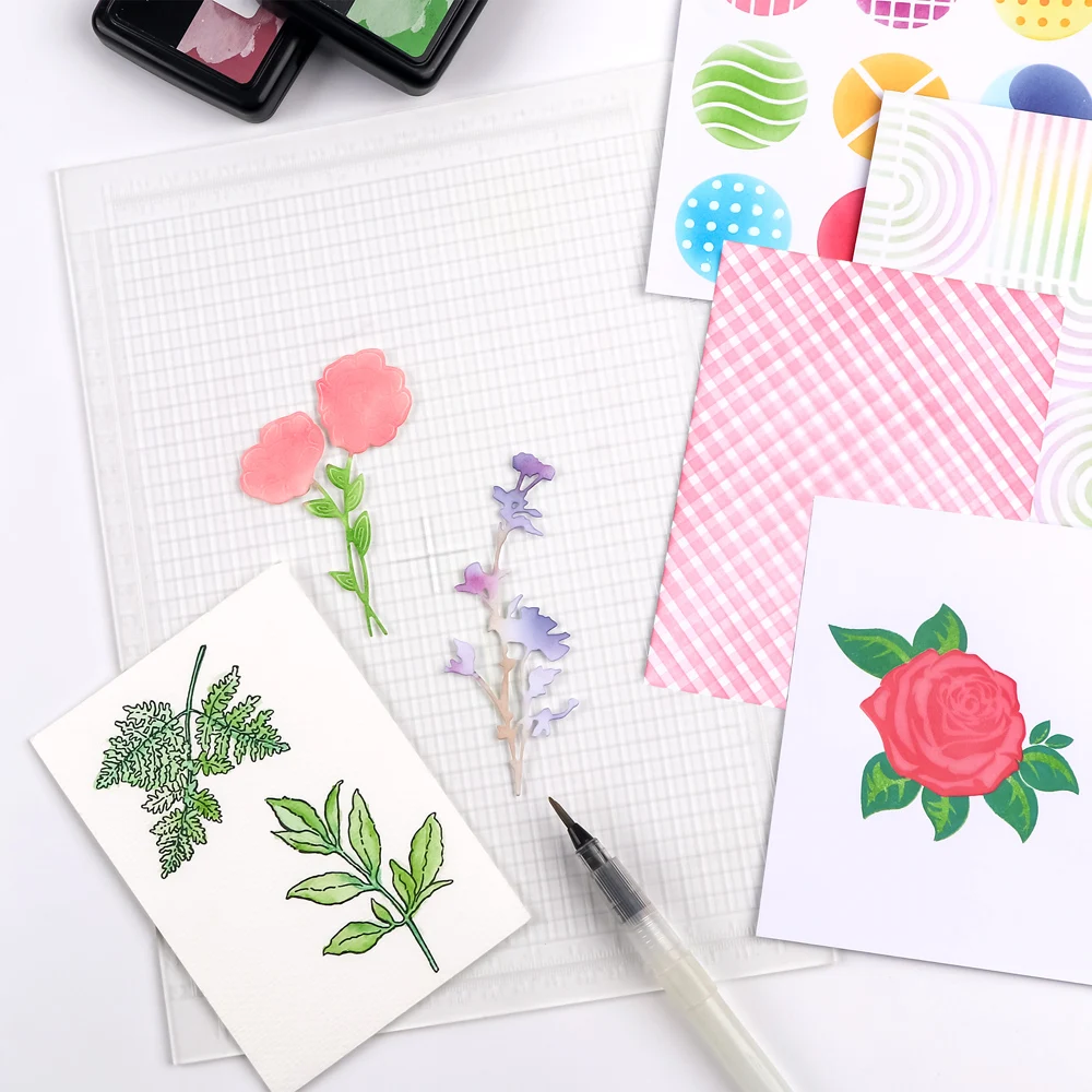 

A4 Reusable Anti-Slip Grip Mat Clear Photopolymer Sticky Mat for Stencil Stamp Hold Paper Securely Stencil, Stamp or Ink Blend