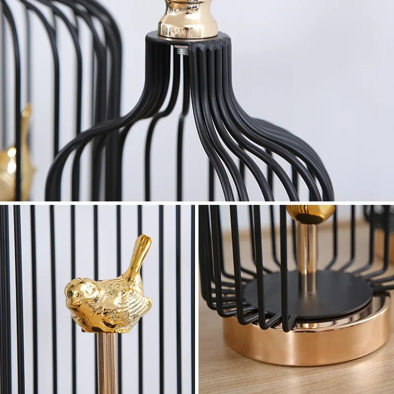 Birdcage Home Ornament Living Room Study Metal Decoration Crafts