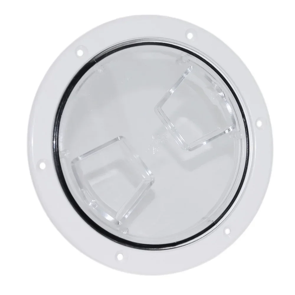 4 6 Inch Round Deck Plate Marine Access Boat Inspection Hatch Cover Plate Cut Out ABS Plastic Clear Boat Deck Hatch custom