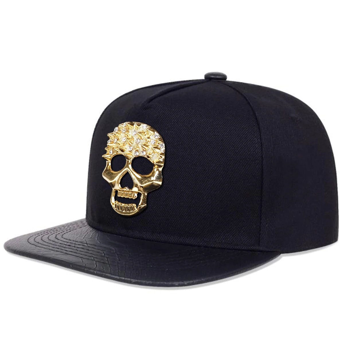 Unisex skeleton Label With Drill Hip-hop Hats Spring Autumn Outdoor Adjustable Casual Baseball Caps Sunscreen Hat