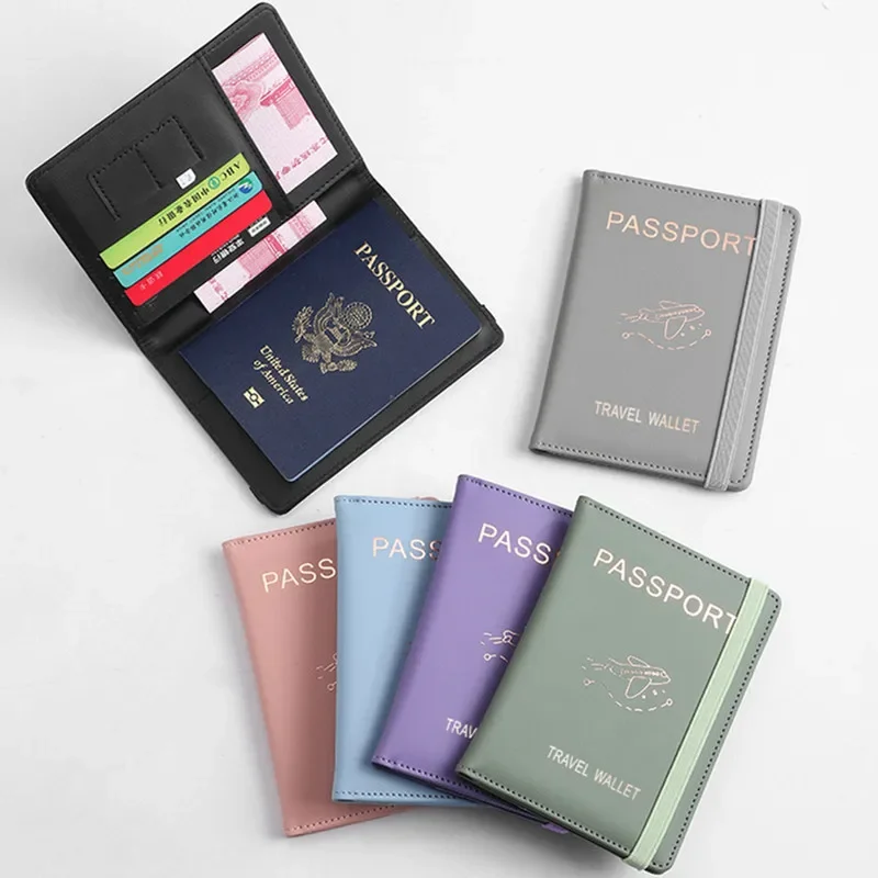 Impermeável Couro Titular Passaporte Covers, Viagem Case, Carteira De Cartão De Crédito, Cover Passaporte bonito, Caso Do Cartão De Identificação, Mulheres e Homens