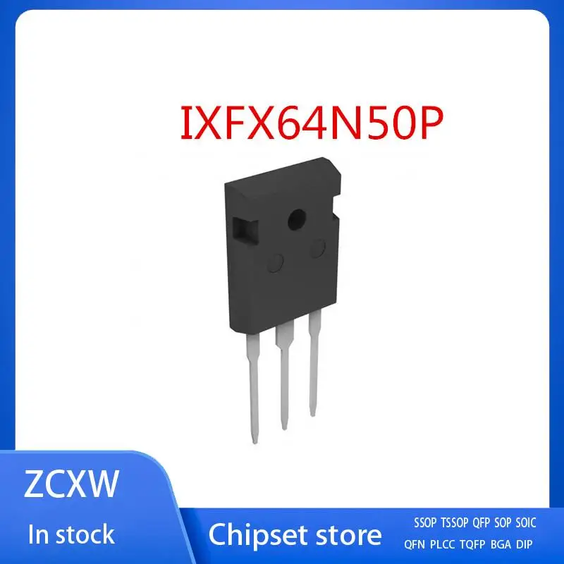 

10PCS/LOT IXFX64N50P IXFX64N50Q3 IXFX64N50 64N50 TO-247MAX 64A 500V