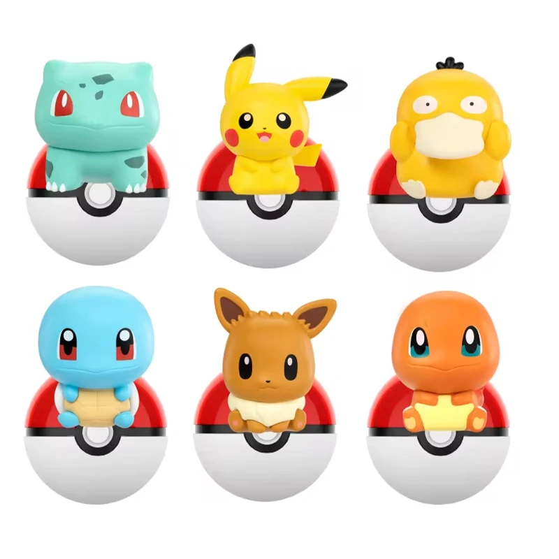 Pokemon Blind Box Mini Figurine Pikachu Eevee Psyduck Squirtle Charmander Character Collectible Toy Kids Birthday Gift