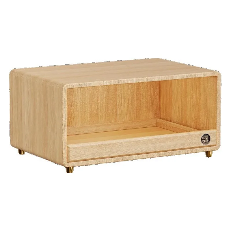 

Solid wood cup holder coffee machine heightening rack