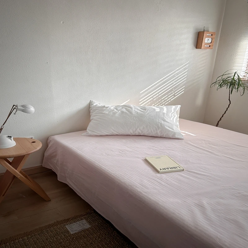 Pure Cotton Color Stripes Flat Sheet Soild Color Bed Linen Skin-friendly Adults Kids Room Bedsheet roupa de cama (No Pillowcase)