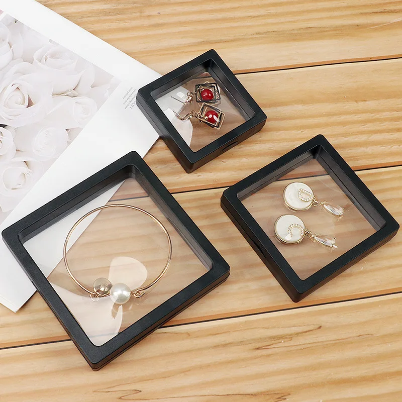 11*11*2cm Personalised 3D Suspension Drawer Box Pull Out Floating Jewelry Display Boxes for Ring Bracelet Pendant AZB02