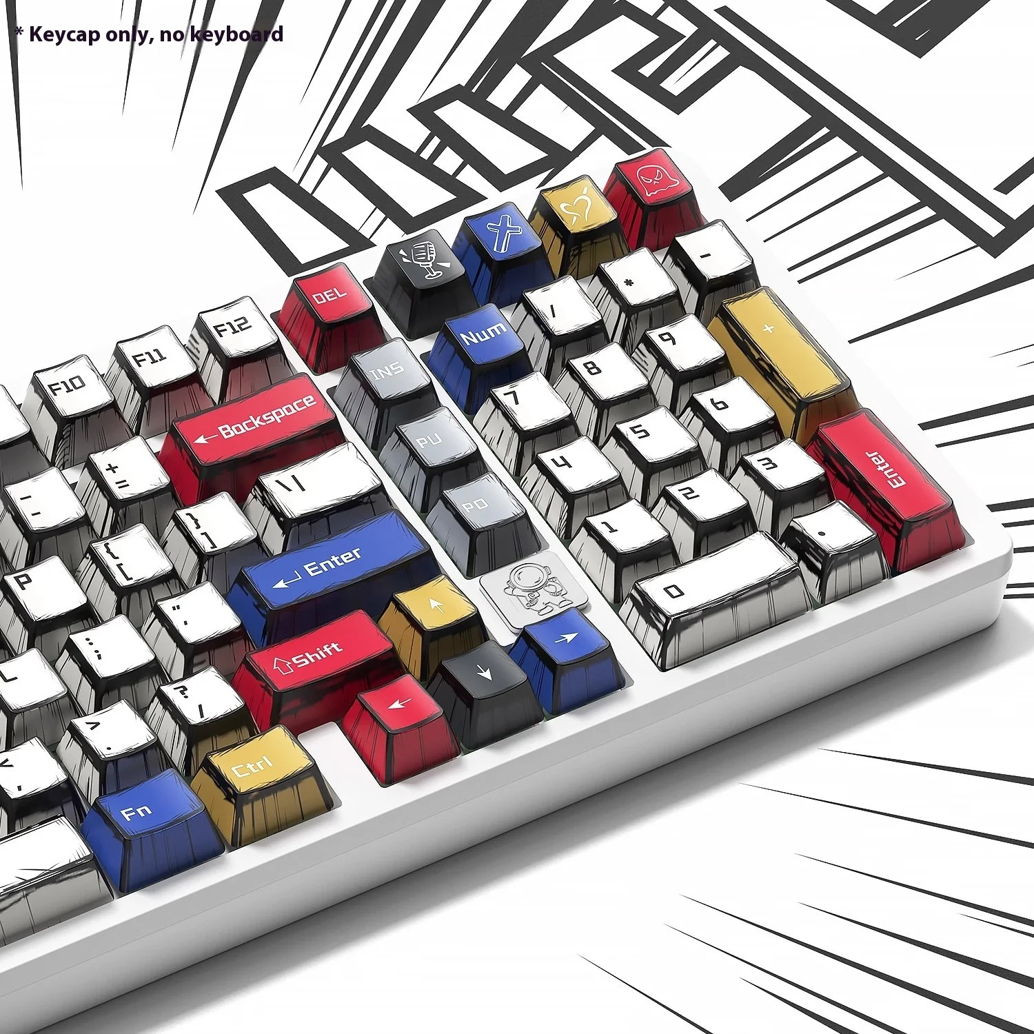 LEOBOG A26 Mechanical Keyboard Keycaps Anime Graffiti Gaming Keycaps F75 Hi75 Hi8 Keyboard Kit Custom Computer Accessories Gifts