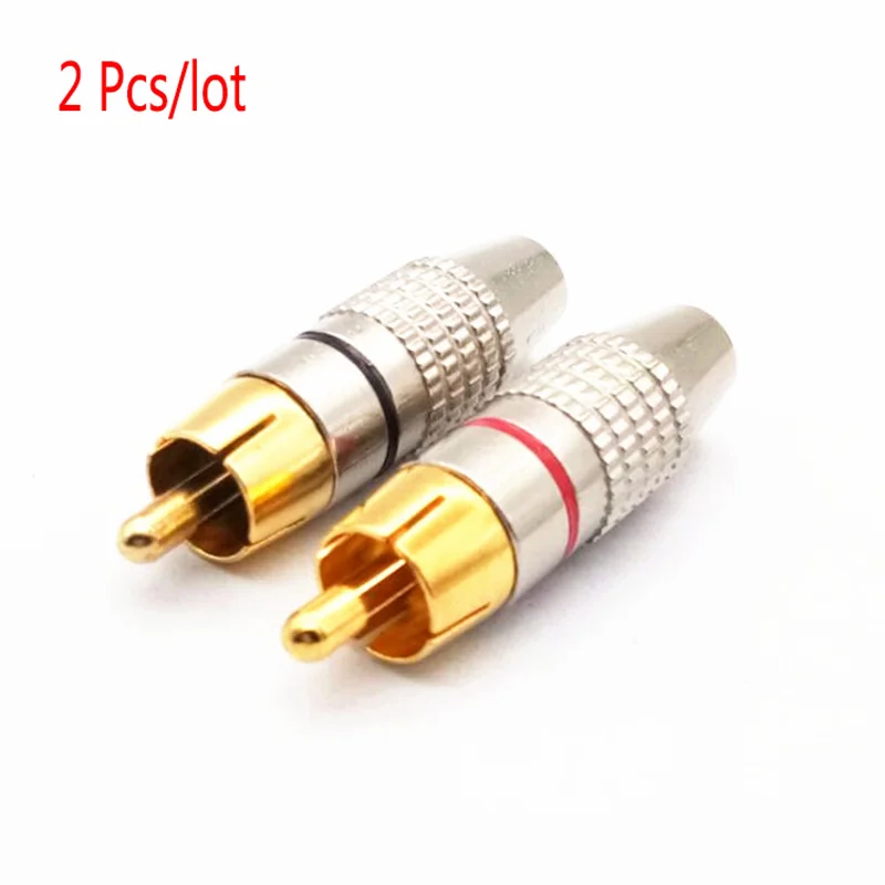 RCA Male Connector Non Solder plug Adapter for Audio Cable Plug Video CCTV camera Solder-Free RCA Plug Audio Video Locking Cable