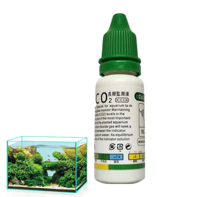 Co2 Indicator Solution Drop Checker Solution Aquarium Fish Tank Monitor Co2 Indicator Functional Aquarium Co2 Kit Quickest Co2