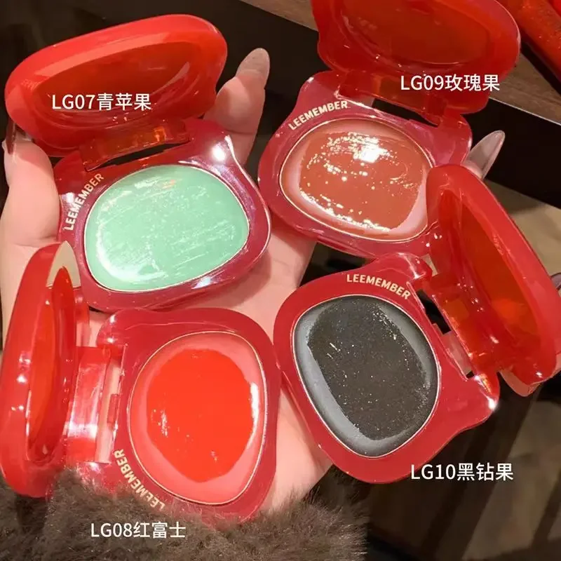 LEEMEMBER Christmas WaterLight Shimmer Blush Lipstick Multiuse Red Apple Clear Cheek Easy To Wear  Long-lasting Makeup