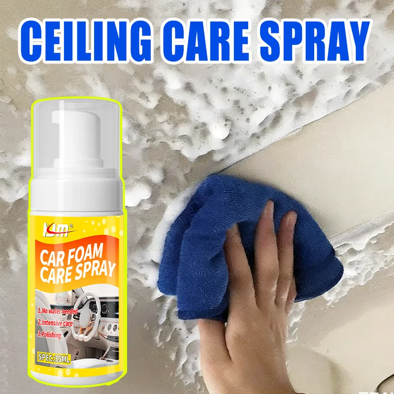 KJM Multi Purpose Car Interior Foam Cleaner Spray for Floor Mats Fabric Seats Carpets and Upholstery Stain Removal view 6