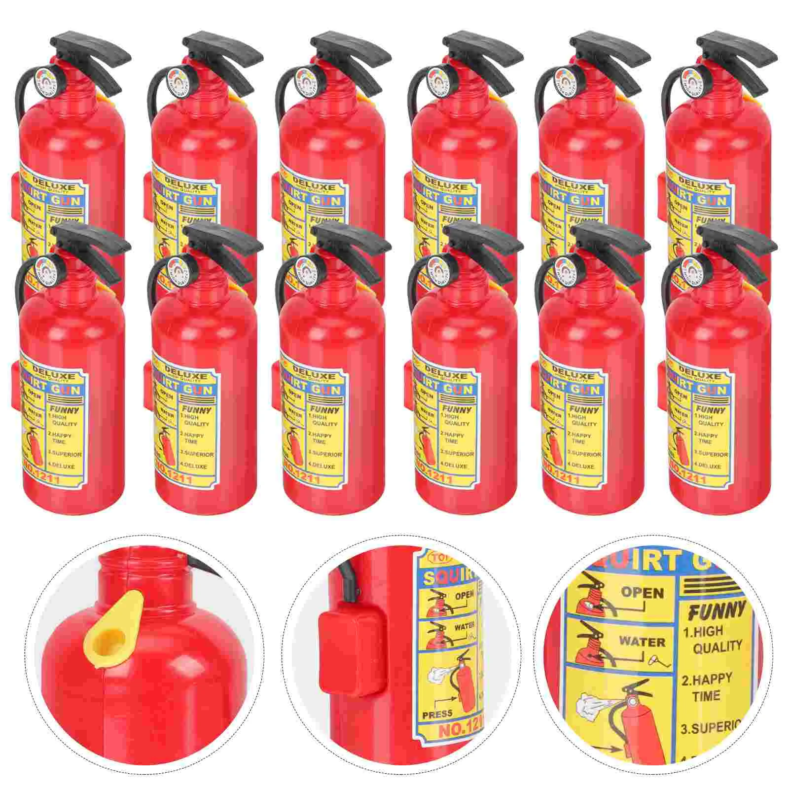 12 Pcs Fire Extinguisher Water Entertaining Toy Simulation Park Pool Plastic Fireman Spray Children Seaside Squirt