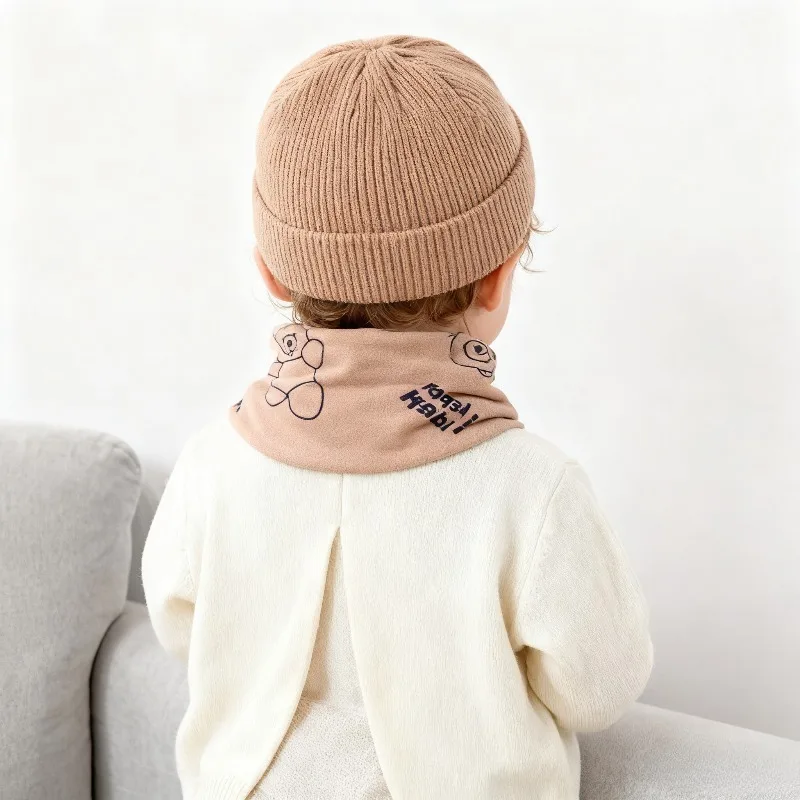 Scaldacollo invernale per bambini Sciarpa antivento in morbido pile Tubo per collo senza cuciture per neonati Copri collo termico accogliente per bambini all'aperto