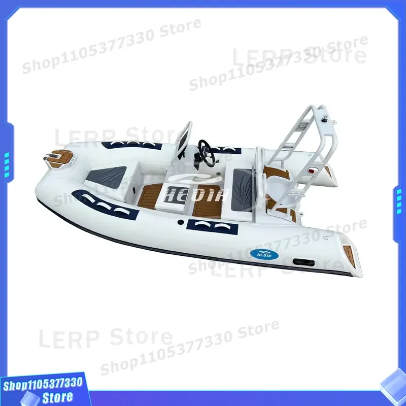 CE Small Aluminum Rib Boat 3.6M Hypalon Orca Inflatable Boat Dinghy Tender Rib Boat With Cabin for Yacht Fishing 5