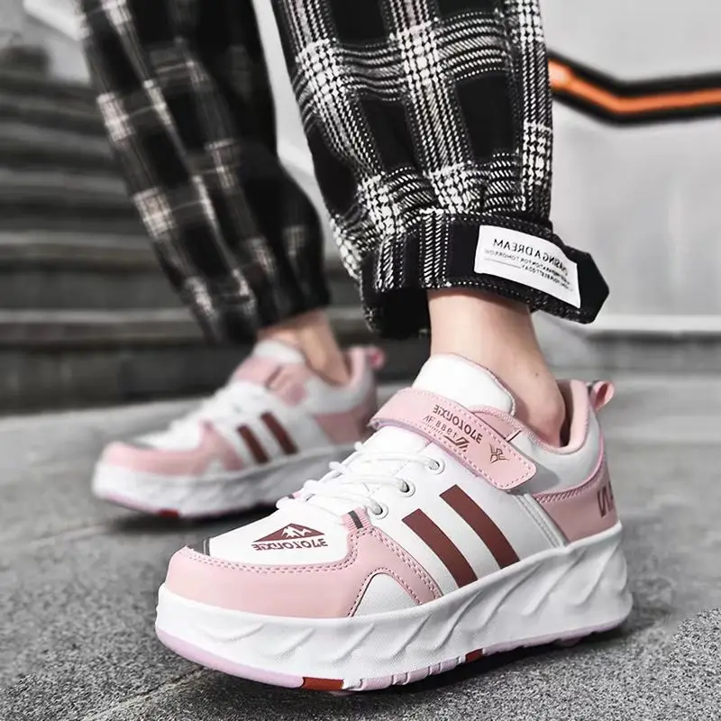 Roller Skate Shoes Sneaker Youth Kids Spring 2023 Fashion Casual Sport Boys Girls Toys Gift Children 4 Wheels Child Boots