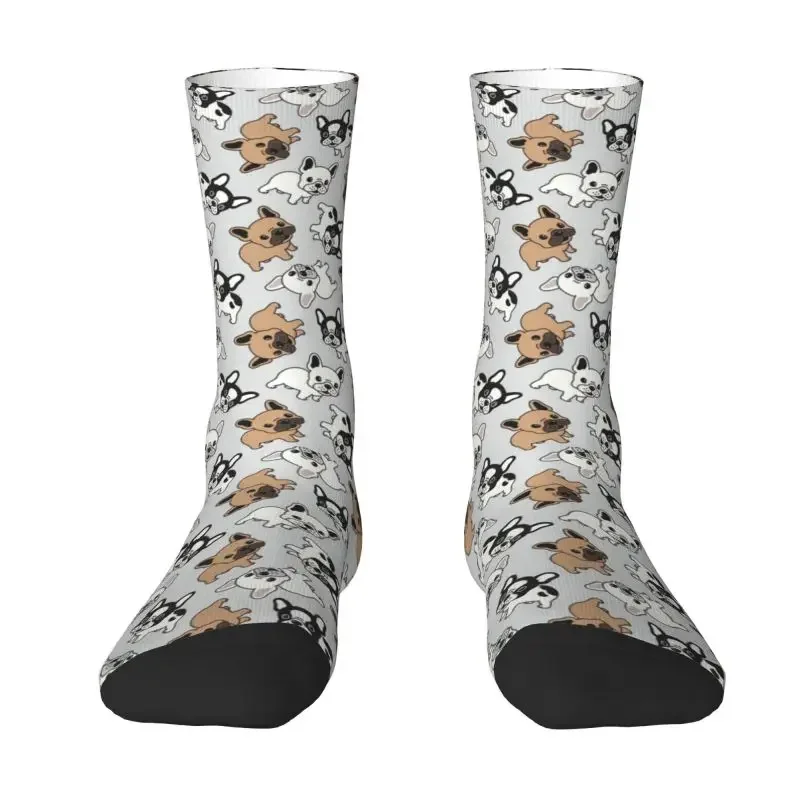 Frenchie French Bulldog Mens Crew Socks Unisex Kawaii Dogs Pet Lover Spring Summer Autumn Winter Dress Socks