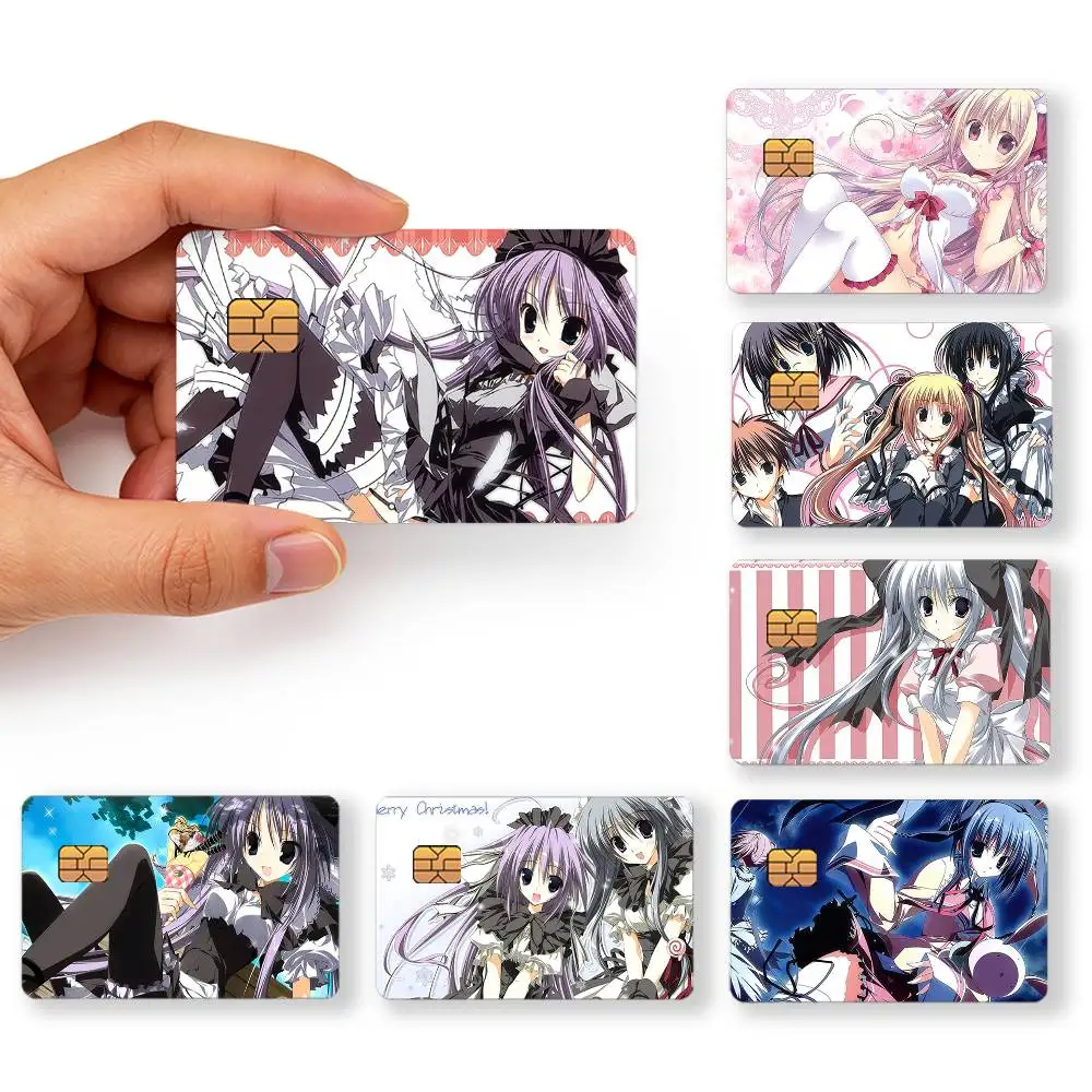 Kawaii Anime Girl Moe Y2k Korie Riko Candy Drop Credit Card Skin Sticker Cover Decal Wrap Debit Card Stickers Durable Removable