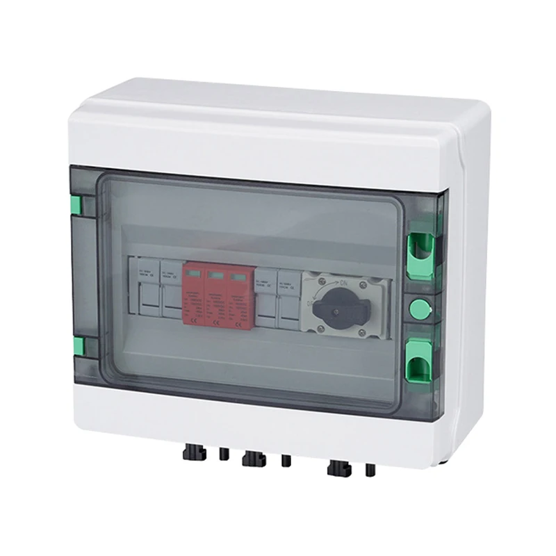 

DC1000V 2 in 1 out IP65 32A 1000V PV Combiner Box for Solar Panel