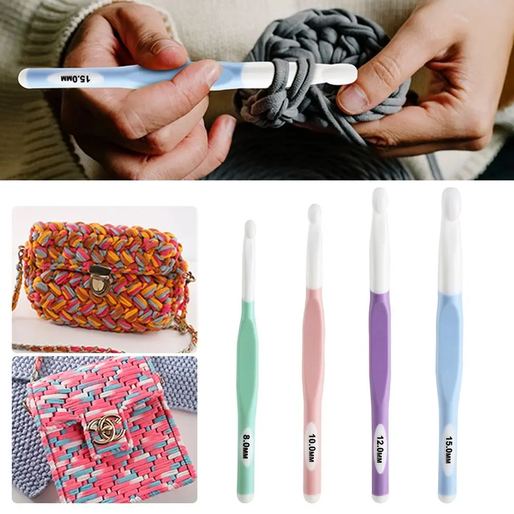 

4Pcs Soft Grip Non-Slip Ergonomic Handle Craft Tools Weave Yarn Knitting Needles Crochet Hooks