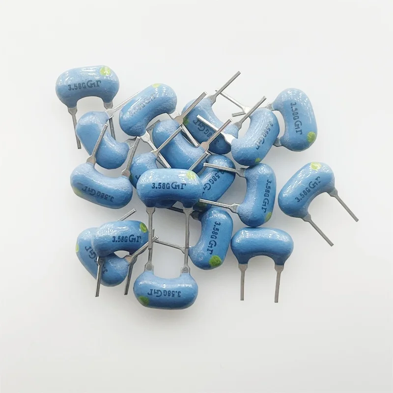 100pcs/ CSA3.58MG300G Imported Ceramic Crystal Oscillator 3.58MHZ 3.58M 3.58G 2 Foot Yellow Dot