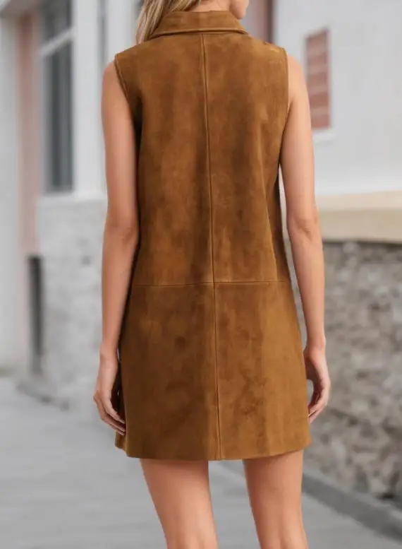 2026 エレガントでセクシーな秋冬新作ファッションカジュアルベストスカート売れ筋スエードシャツワンピース婦人服