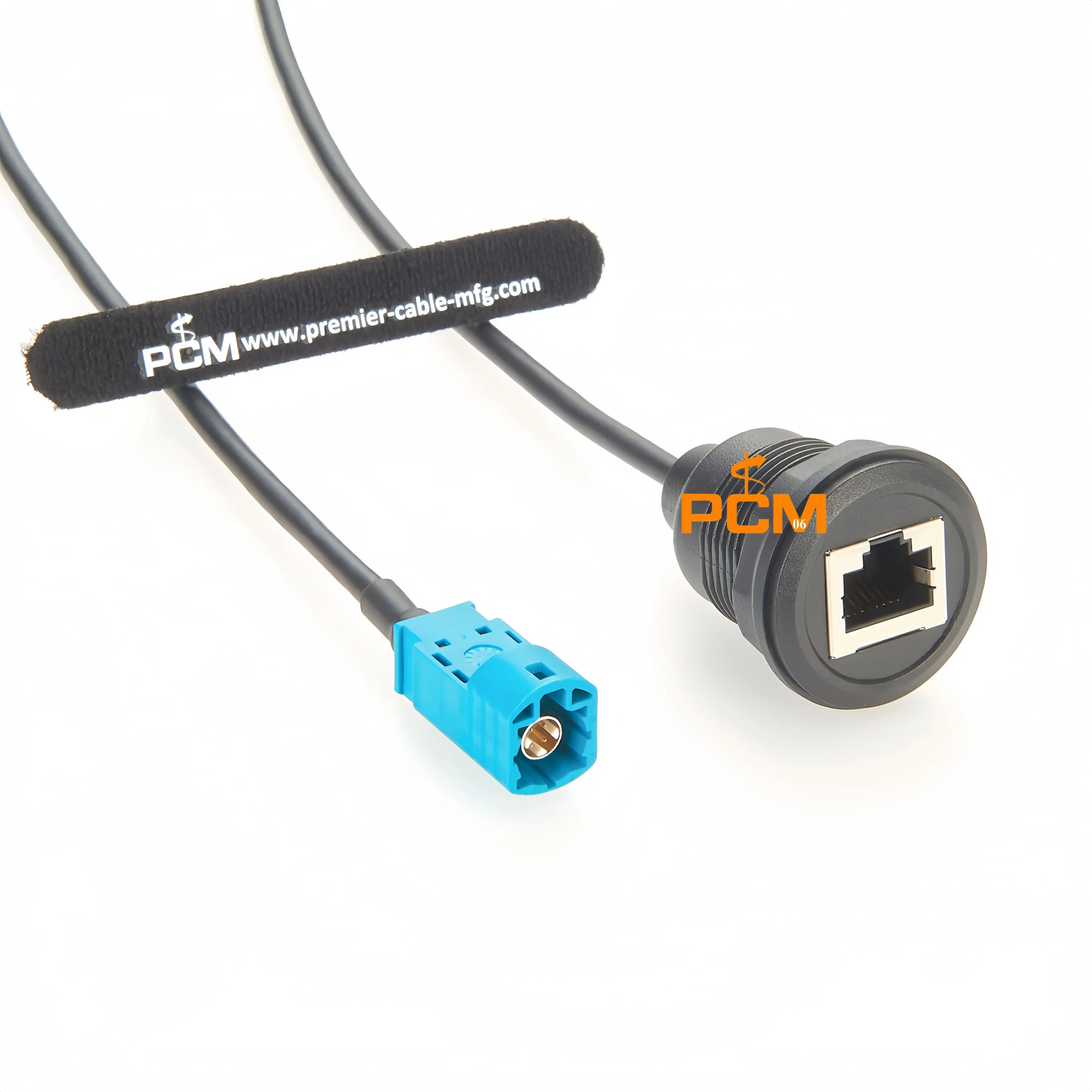 HSD 4P Z Kode Steker Jantan Ke RJ45 Jack Betina Dudukan Panel Bulat CAT5E Kabel Jaringan Ethernet Terlindung untuk Infotainment Otomotif