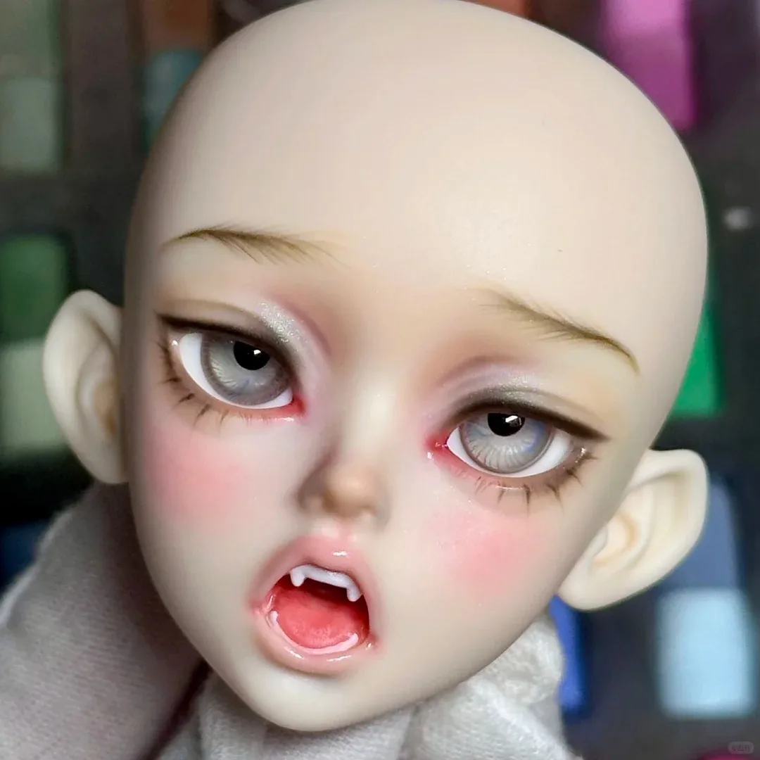 Nowa lalka BJD w skali 1/4, dziewczynka z otwartymi ustami, gruba, pełna twarz, pojedyncza głowa Bonnie, siostry Hakimi, żywica, aniołek-zabawka, tylko głowa