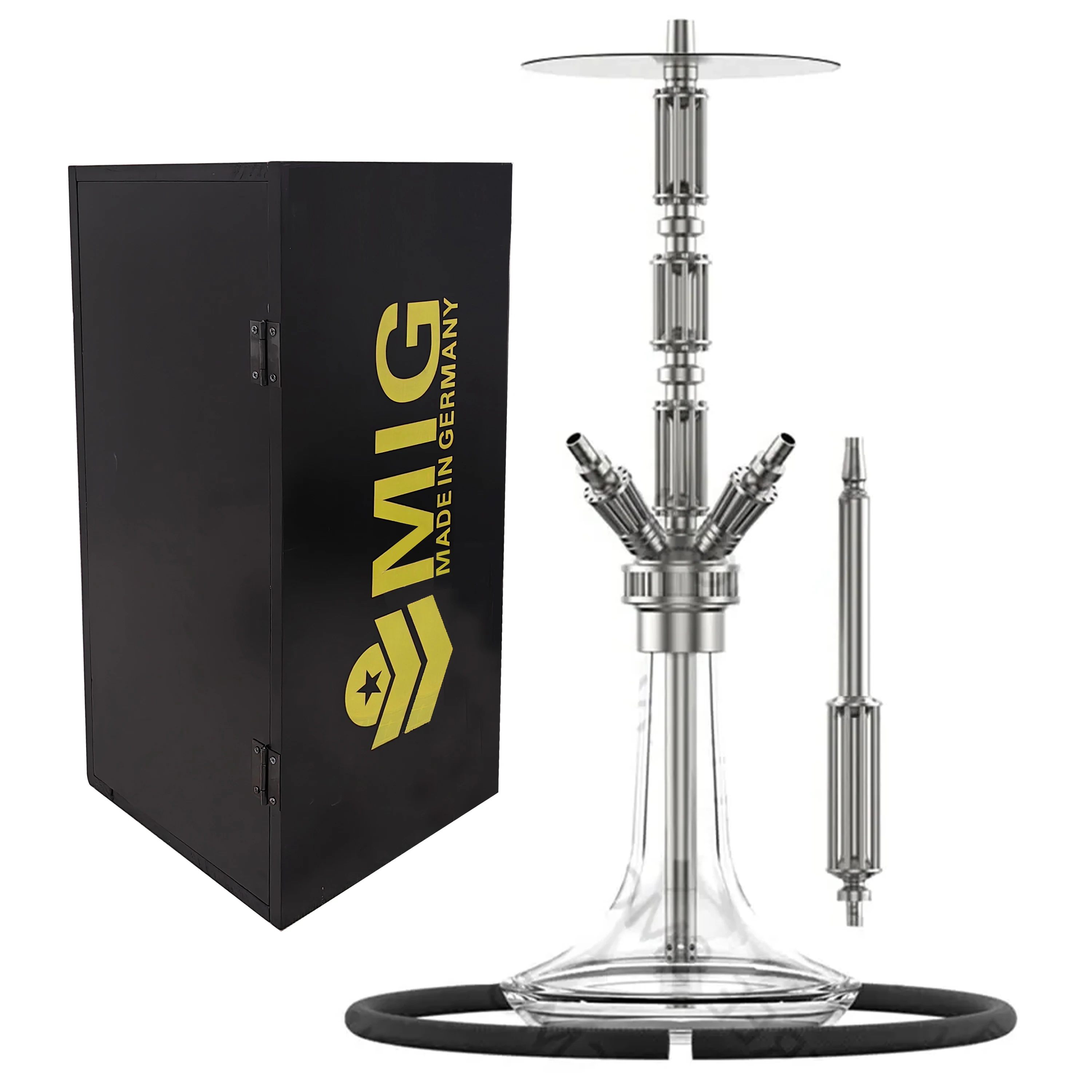 

German MIG Titan Hookah High-end 304 Stainless Steel Hookah Shisha Set Bar KTV Hookah