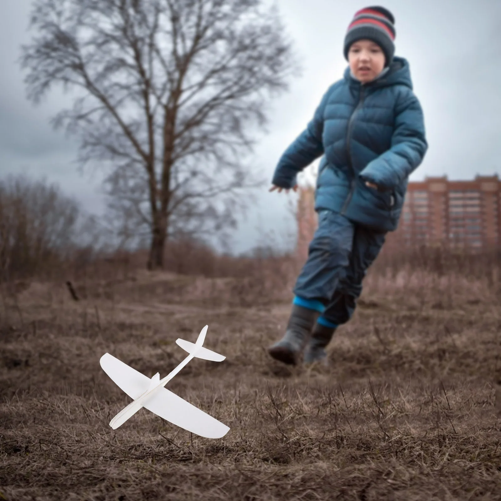 White Foam Airplane Paintable DIY Glider Plane Outdoor Flying for Creative Fun Airplane Flying Toys Foam Gliders Planes Toys