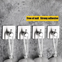 Stainless Steel Self Adhesive Wall Coat Rack Key Holder Rack Towel Hooks Clothes Rack Hanging Hooks Bathroom Accessories