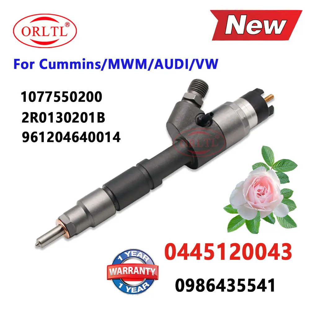 

0445120043 Common Rail Nozzle 0 445 120 043 Diesel Fuel Injector 0445 120 043 For VW 961204640014 2R0130201B 1077550200 Auto