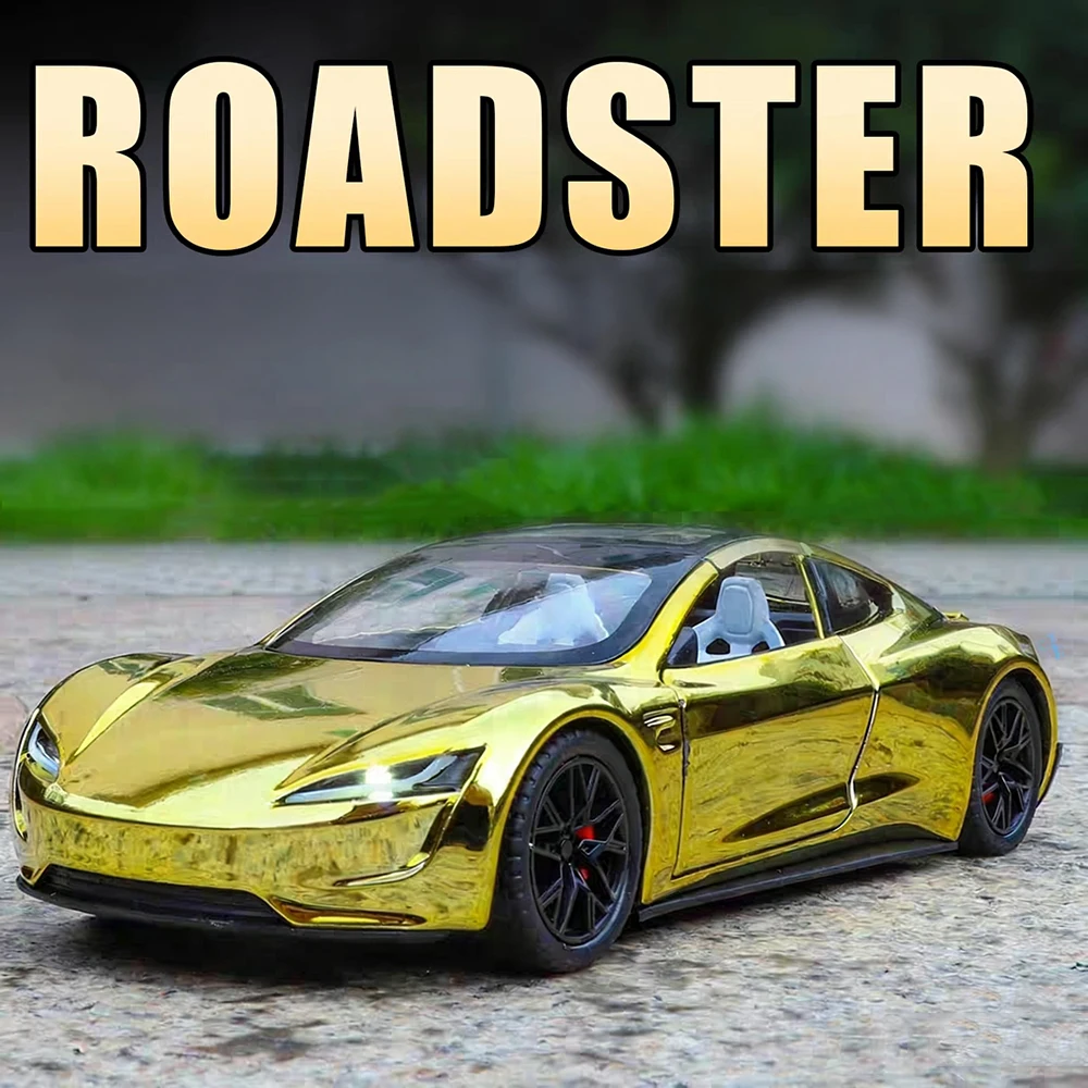 1:24 لعبة سيارات رودستر روبوتاكسي نموذج مصغر سبيكة دييكاست موسيقى خفيفة مركبات عجلة امتصاص الصدمات سيارة عنصر قابل للجمع #1