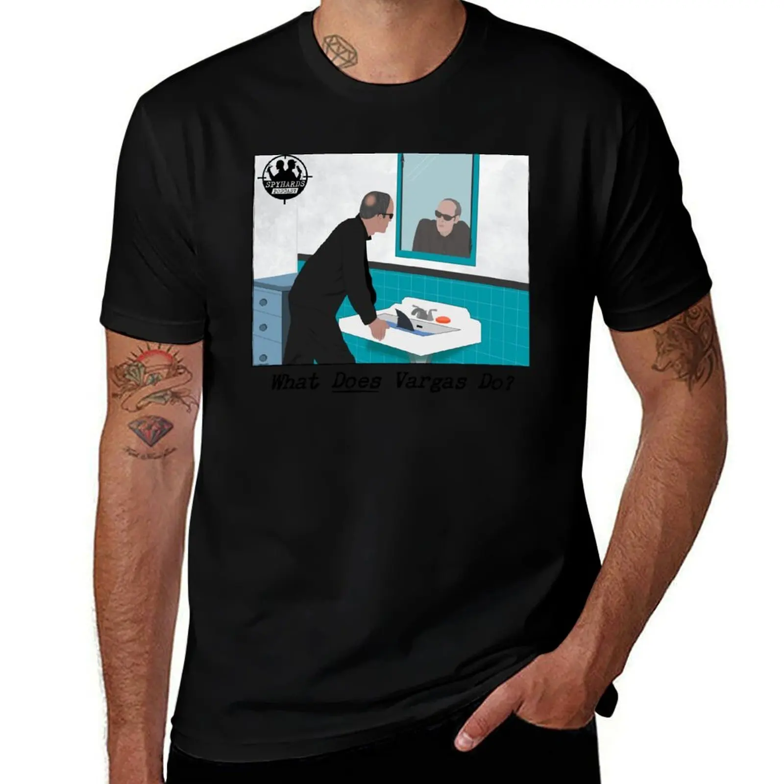 What Does Vargas Do? T-Shirt Work Wear Simple Tee Shirt