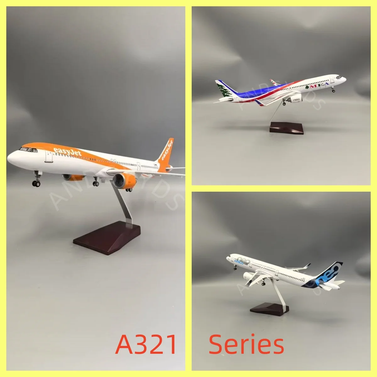 

A321 NEO Jetstar Airways Model Plane 321 Series Scale 44cm Aircraft Light with Landing Gear and Lights Resin Die-cast Airplane