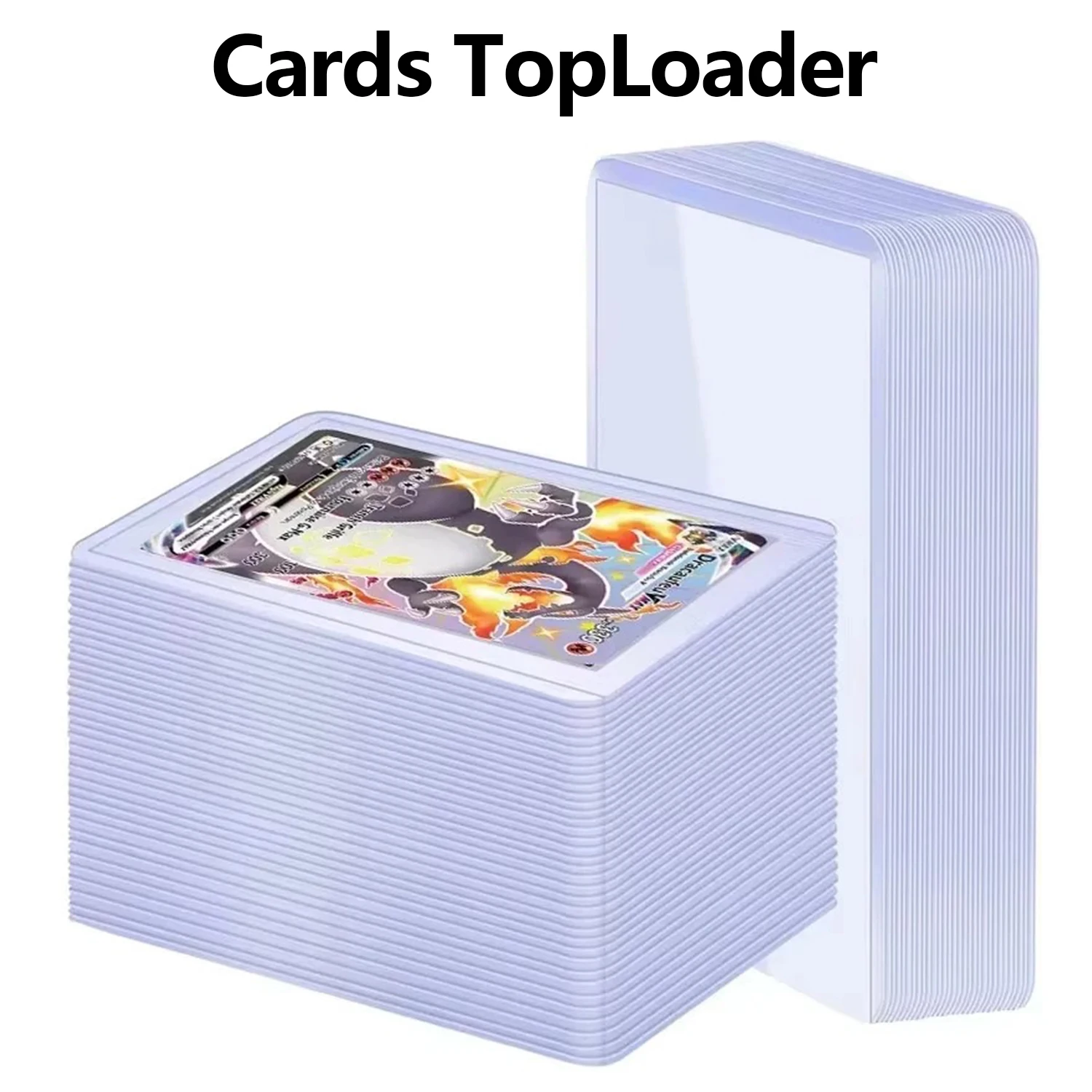 【For Pokemon/Yugioh/MTG/Sports Cards】Clear Hard PVC Toploader Trading Card Holder Sleeves Protector Storage Cases Star Cards