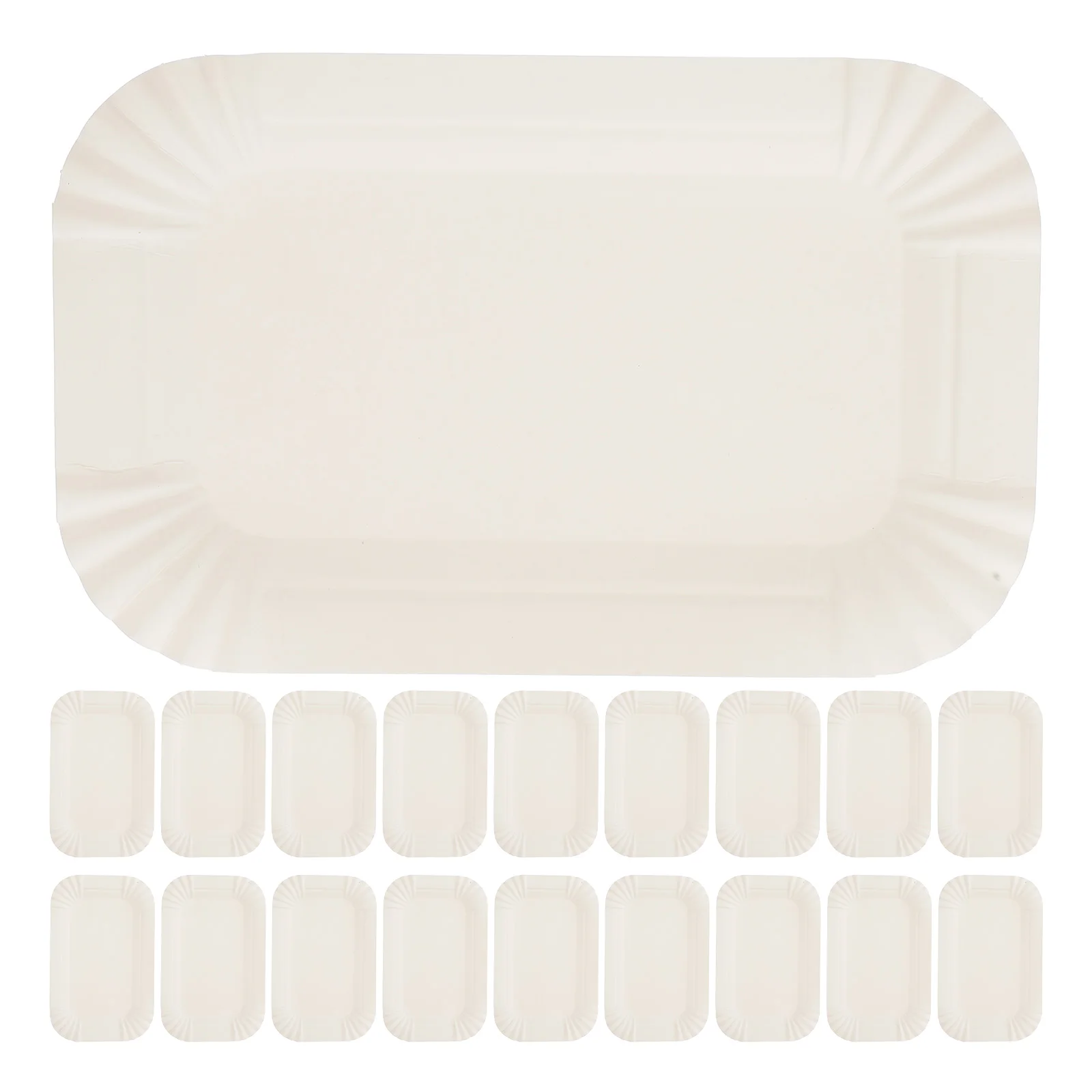 

Cake Paper Tray Bulk Plates Desktop Serving Dish White Stand Decorative Cupcake