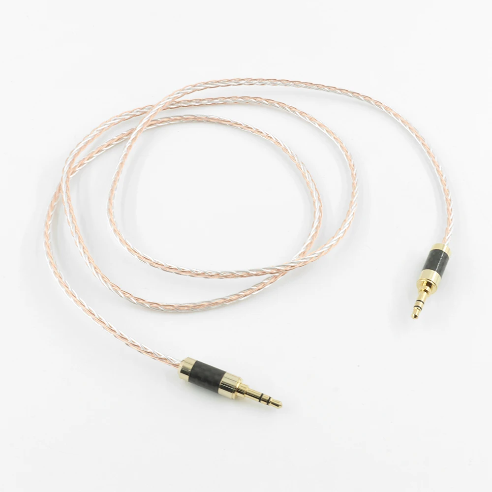 Cavo ausiliario per auto intrecciato maschio-maschio premium da 3,5 mm: nucleo OFC placcato in oro per audio Hi-Fi ​