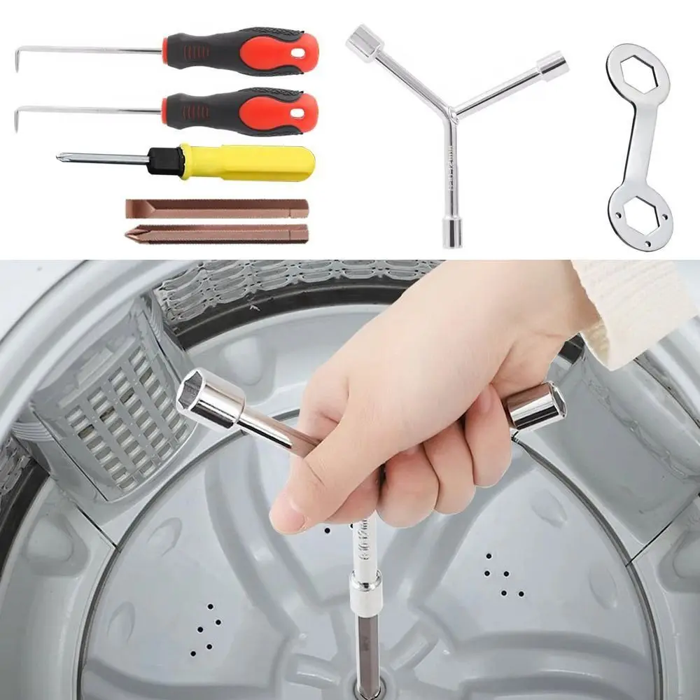 

Disassembly Washing Machine Tool Cleaning Maintenance Maintenance Wrench Screw Plate Disassembly Pulsator Washing Machine