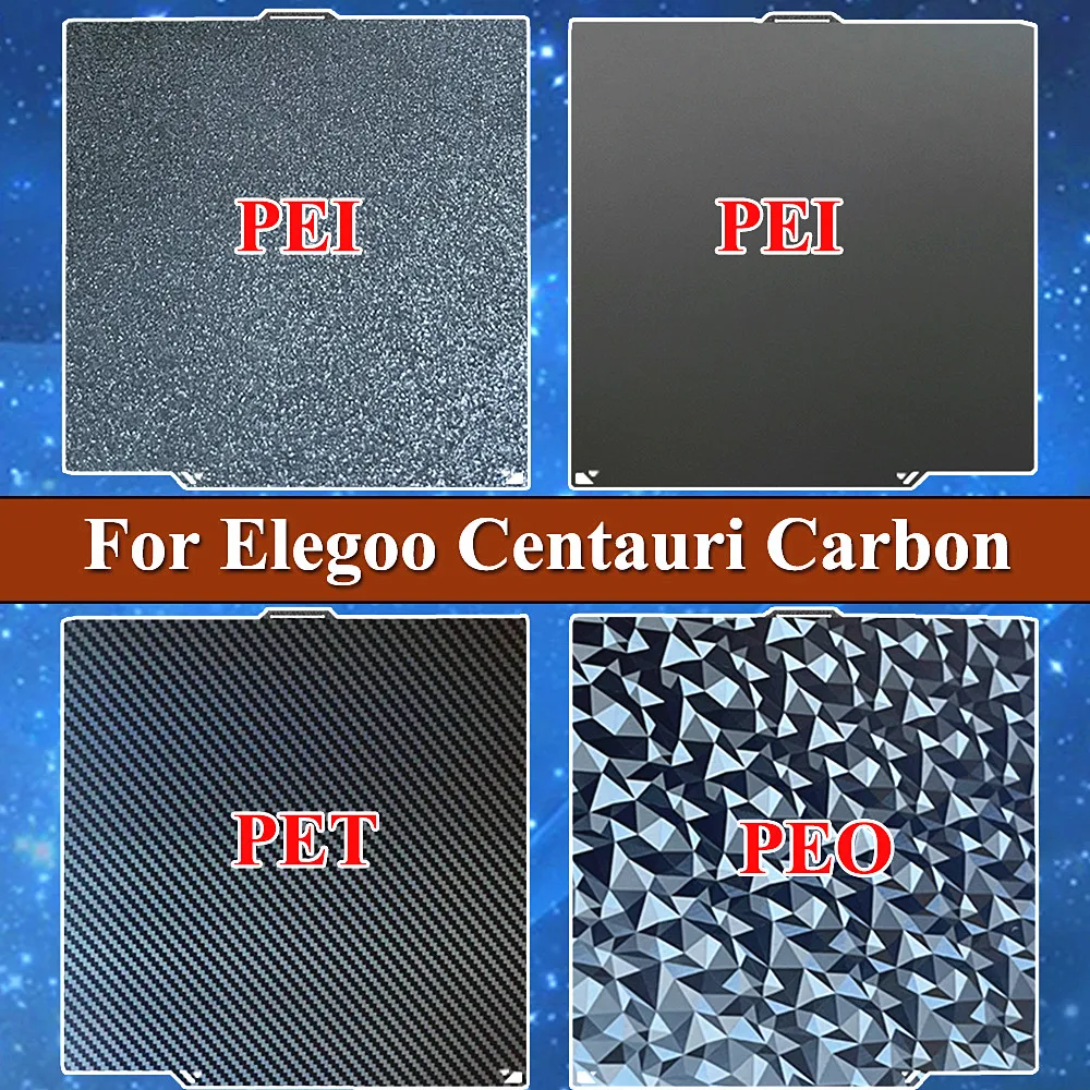 

Smooth PEI PEO PET Plate For Elegoo Centauri Carbon Build Plate Double Sided Spring Steel Sheet for Centauri Carbon Hotbed Parts