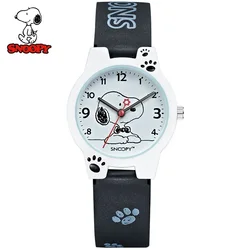 Snoopy Original Children Quartz Wristwatch Peanuts Cartoon Graffiti Simple Unisex Teenager Boy Girl Kid Student Cute Clock Time