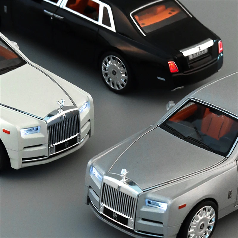 New 1/20 Rolls Royce Phantom Alloy Car Model Diecasts & Toy Vehicles Metal Car Model Collection Simulation Sound Light Kids Gift