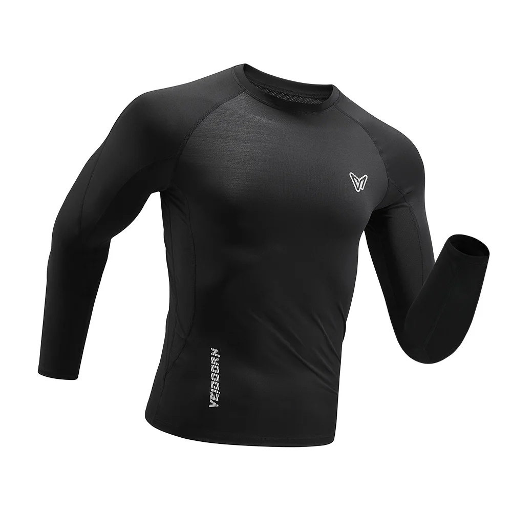 2PCS Dry Fit High Quality Compression Shirts Long Sleeves Fitness Gym Sports T-Shirt Jogging Running Shirt Breathable Mesh view 3