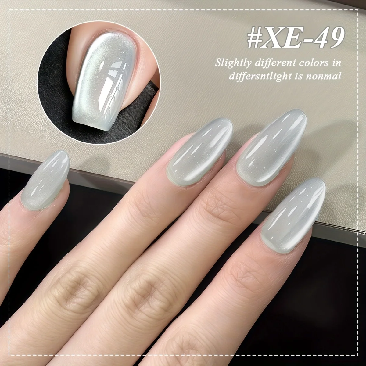 Powder bottle cat's eye XE-49 super bright crushed starlight fine glitter silver nail gel fashion led nail art shiny luster