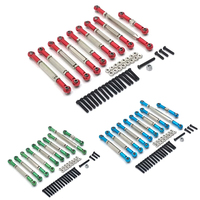 Metal Pull Rod Steering Link Rod Set for MN D90/D91/D96/D99S/MN99S/MN90 1/12 & WPL C14/C24 1/16 RC Cars  Upgrade Accessories