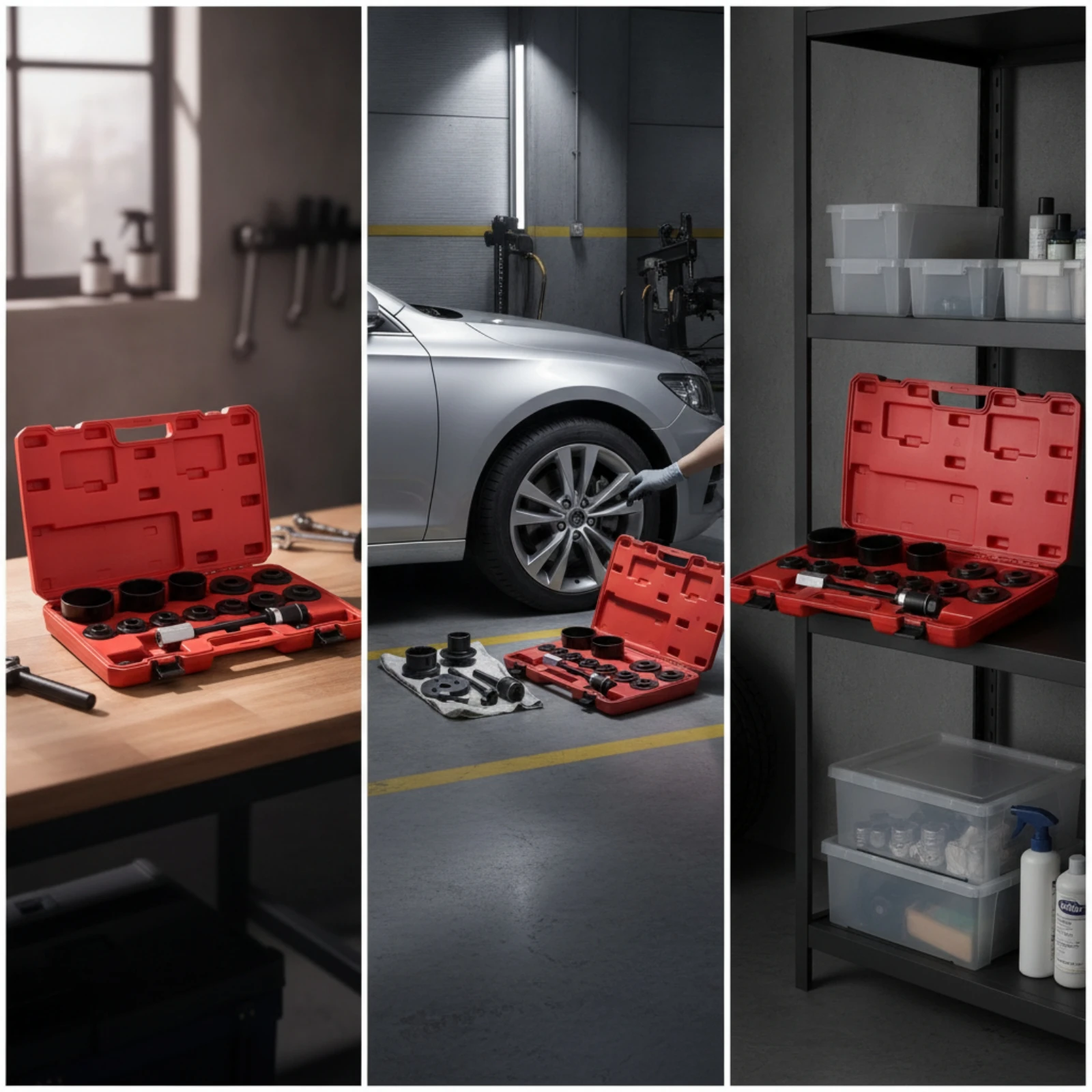 Wheel Bearing Removal and Installation Kit Sturdy Wheel Hub Bearing Tool Kit Heavy Duty Precision Threading for Mechanics