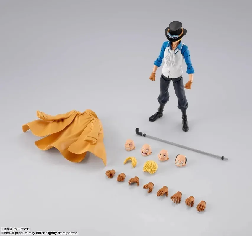 Bandai original genuíno uma peça shf shfiguarts sabo anime figuras de ação brinquedos crianças presente montagem modelo ornamentos