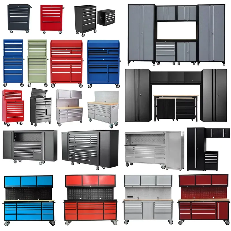 CE Certificate High End Workshop Garage 72inch Heavy 430 Stainless Steel Rolling Tool Cabinet Mildew Proof Hardware